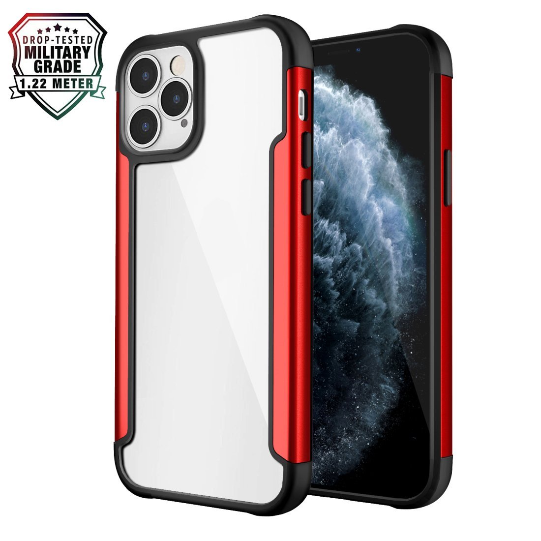 AMZER Ultra Hybrid SlimGrip Case for iPhone 12 Pro Max With Clear