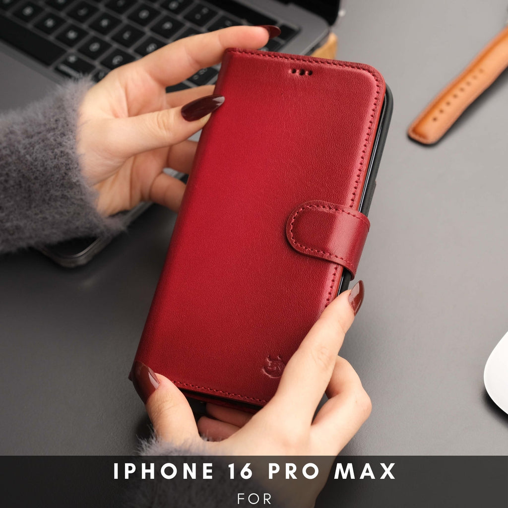 Casper iPhone 16 Pro Wallet Case Leather MagSafe