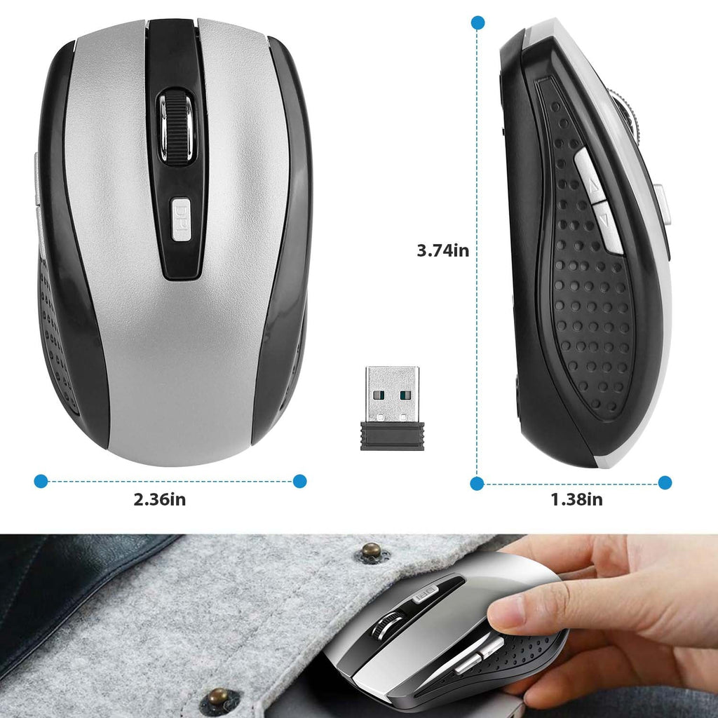 2.4G Wireless Gaming Mouse Optical Mice WIth Receiver 3 Adjustable DPI