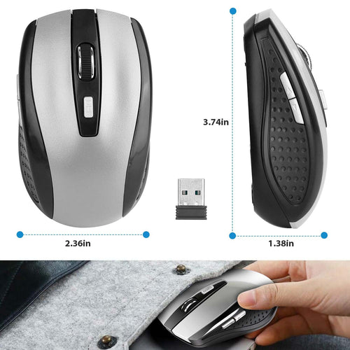 2.4G Wireless Gaming Mouse Optical Mice WIth Receiver 3 Adjustable DPI