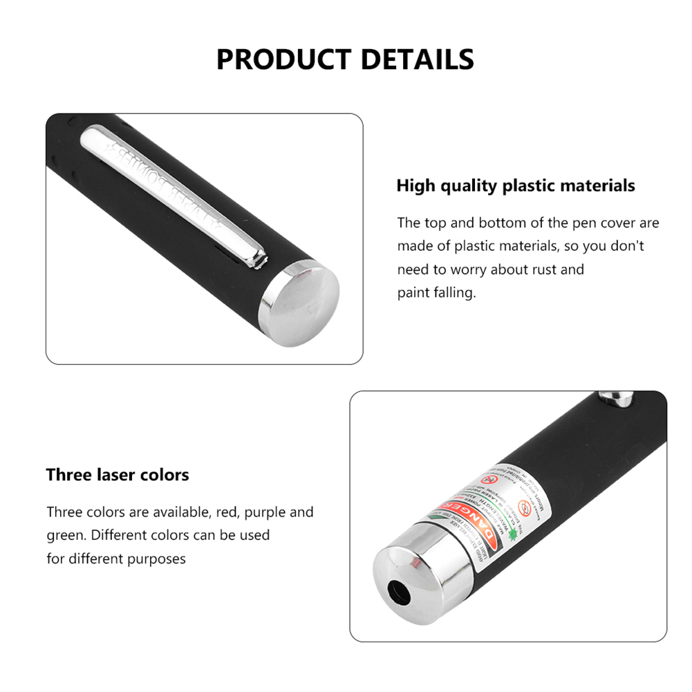 3 Packs 900Mile Laser Pointer Pen Green Blue Red Light Visible Beam
