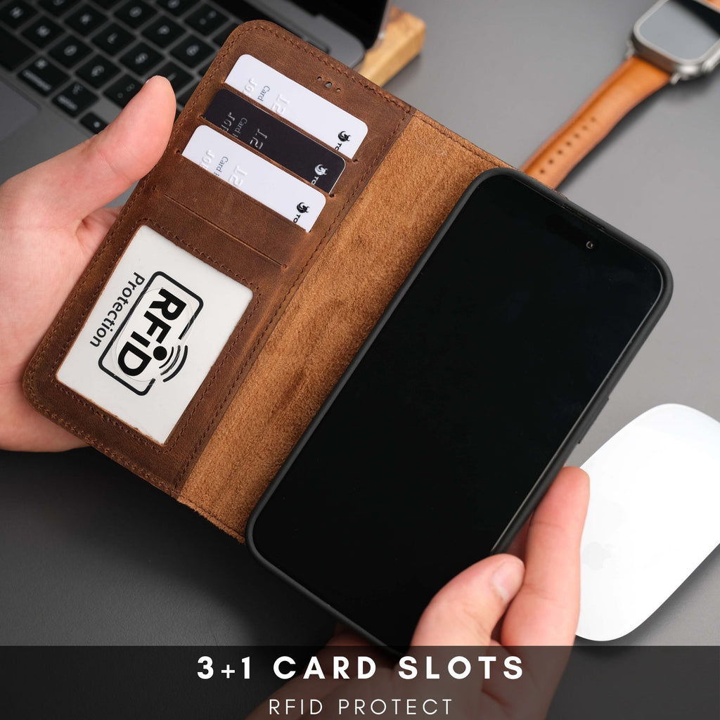 Casper iPhone 16 Pro Wallet Case Leather MagSafe