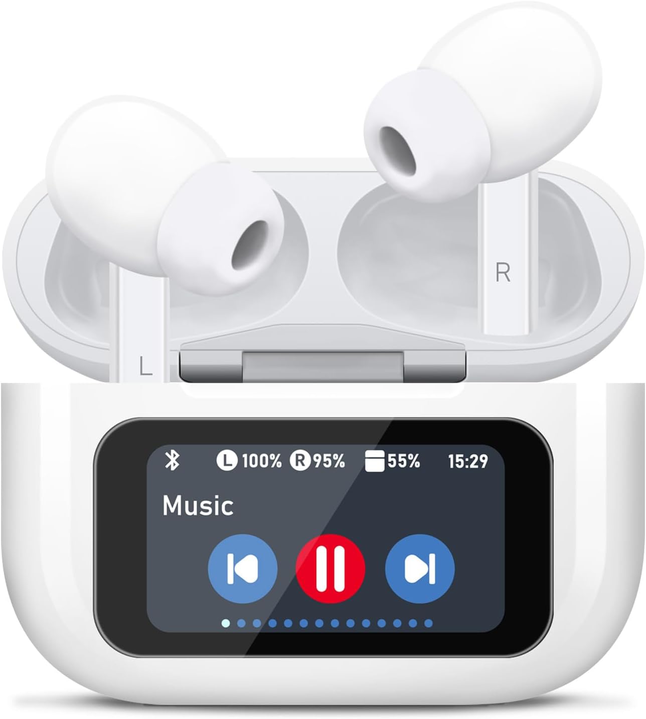 Wireless Earbuds, 5.4 Bluetooth Headphones With Touch Screen Ear Buds,